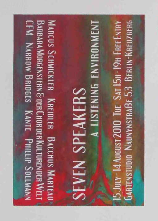 Seven Speakers Berlin silkscreen by Caroline Paulick-Thiel